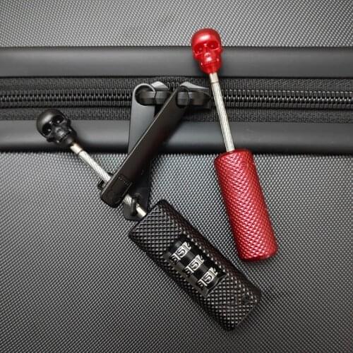 High Quality Metal Luggage Locks New Creative Skull Design Steel Wire Suitcase Padlock Travel Anti theft Three Digits Coded Lock