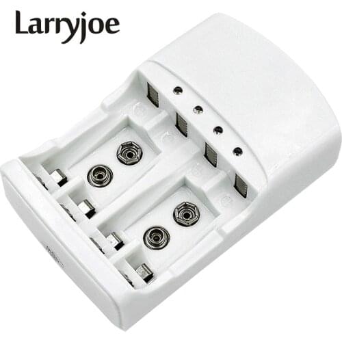 Larryjoe LCD Quick C801N Battery Charger With Discharge Function for AA, AAA, 9V Ni-MH Ni-CD Rechargeable Batteries (3 in 1)