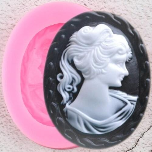 Woman Lady Avatar Cameo Silicone Fondant Mold DIY Cake Decorating Tools Soap Resin Mold Cookie Baking Candy Clay Chocolate Mould