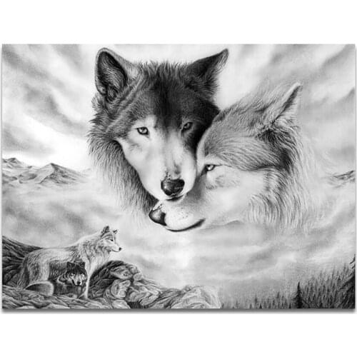 Unframed Animal Wolf Wall Paintings Print On Canvas Wall Art Prints Art Prints Modern Art Wall Pictures For Living Room No Frame