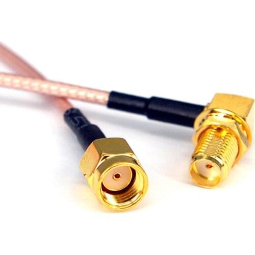 10PCS RF cable Connector SMA Female to RP SMA MALE Right angle extension cable for Antenna Mobile Repeater Booster Converter