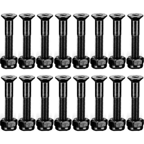 16 Set 1 Inch Skateboard Mounting Hardware Screws Bolts Skateboard Hardware Screws Skateboard Parts