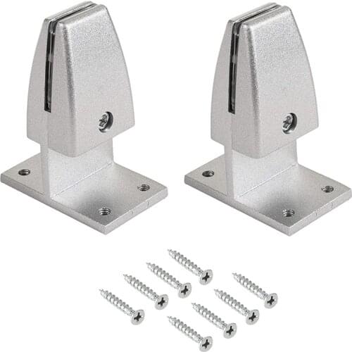 2Pcs Screen Partition Clip Aluminium Alloy Office Desk Partition Support Bracket Shelf Clamp Holder Screen Clips Silver