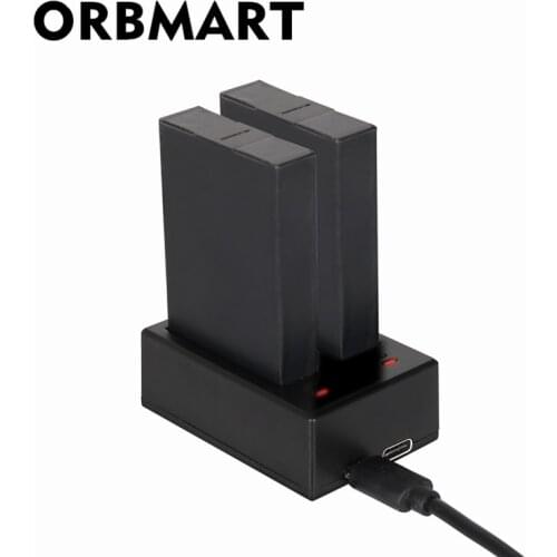 ORBMART For Gopro Fusion Panoramic Camera Accessory Dual Double USB Port Charger With USB Cable
