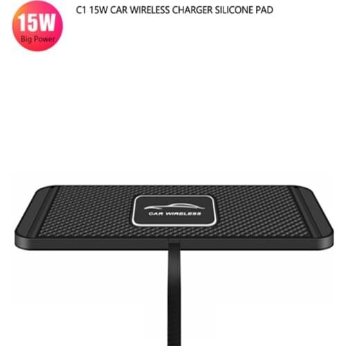 15W Fast Car Wireless Charger For iPhone 12 11 Pro Xs Max Wireless Charging Silicone Pad Cradle Stand Dock For Samsung S20 S10