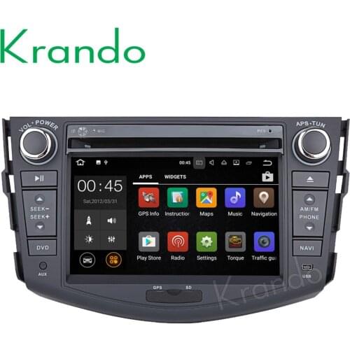 Krando 7" Android 9.0 car dvd player gps navigation multimedia system for Toyota RAV4 2006-2012 audio radio entertainment OBD2