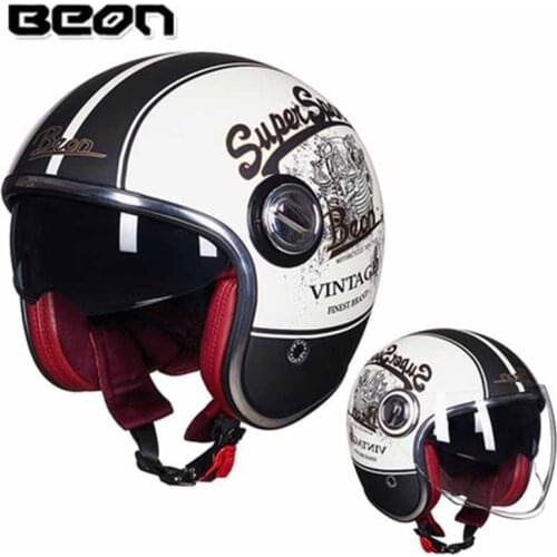 BEON B108A motorcycle helmet 3/4 open face helmets motocross vintage casque Moto Casque Casco Capacete Retro