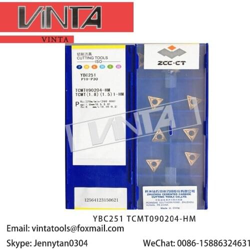 Free shipping high quality 10pcs/lots YBC252 YBC251 YBD152 YBC152 TCMT090204-HM cnc carbide turning insets