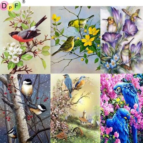 DPF 5D Round/Square full Diamond Painting Cross Stitch bird Crafts Diamond Embroidery Mosaic Needlework kits Home Decor