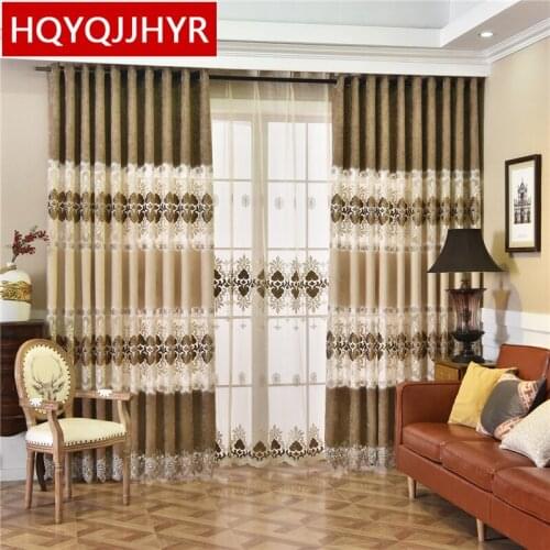 Europe Luxury Custom Decorative Curtains For Living Room And Bedroom High-Quality Exquisite Flat Window Curtains For Kitchen