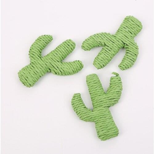 Pet cat toy paper rope green cactus grinding claws molar teeth pet supplies，Q219 （2 pcs)