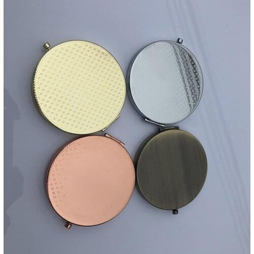 Retro And Matte Round Pocket Makeup Mirror Portable Double Sided Folding Magnifier Cosmetics Compact Mirrors косметика