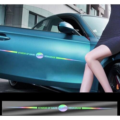 Laser Reflective Car Sticker Colorful Decorative Car Sticker for Nissan Nismo Tiida Teana Skyline X-Trail Qashqai Accessories