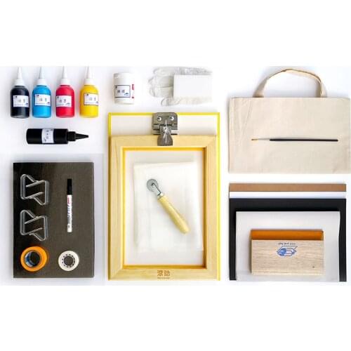 Beginner One DIY Manual Screen Printing Set Creative Custom Making Press T-Shirt Creation Tool
