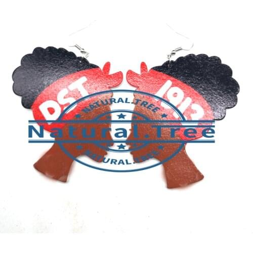 Newest Delta Sigma Theta wooden earrings