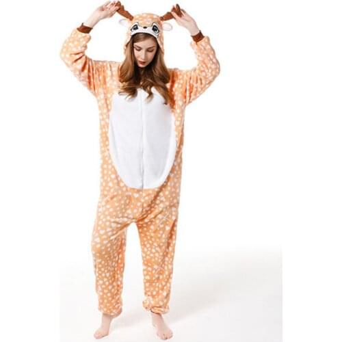 Deer Skeleton Pajamas Set Kids Winter Onesies Cosplay Children Pyjamas Boys Girls Flannel Pijamas Set Animal Sleepwear