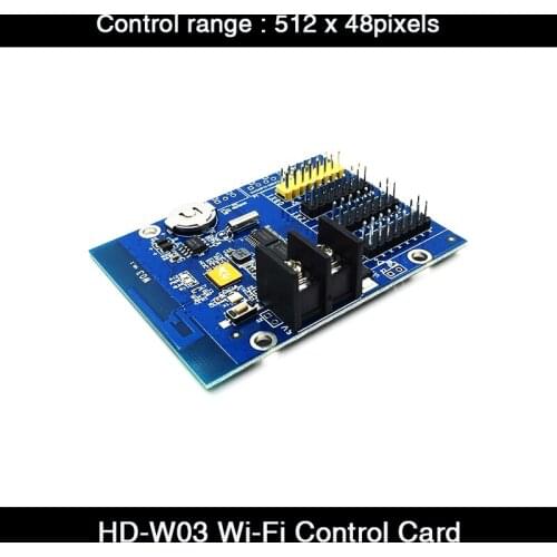 Huidu HD-W03 Single / Dual Color WiFi Controller 512*48 Pixels for LED Display Advertising Control Card