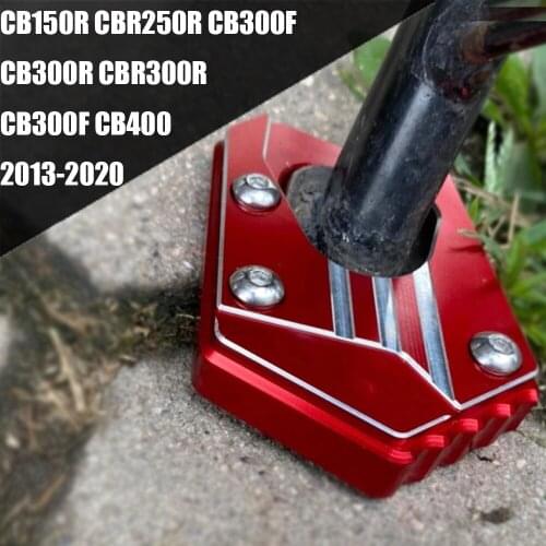 Motorcycle Stands Kickstand Side Stand Extension Pad Plate For HONDA CB150R CBR250R CB300F CB300R CBR300R CB300F CB400 2013-2020