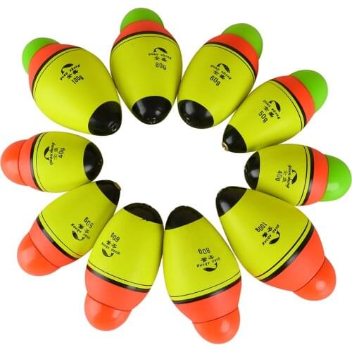 1pc Luminous Floating 40g-100g Foam Fishing Float Red Green Led Night Electronic Head Anti-collision Light Fishing Float Bobber