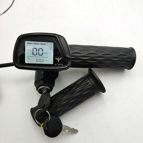 Twist Throttle with Voltage Indicator&Speedometer&Lock&Lcd DISPLAY+Turning Light Electric Bike Scooter Tricycle MTB PARTS Grips