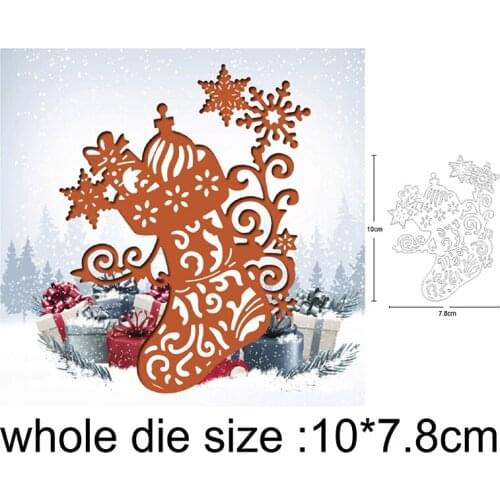 Christmas Snowflake Lace Socks Metal Cutting Dies Stencils dies For DIY Scrapbook Paper Card Decor Craft dies Embossing Die Cuts