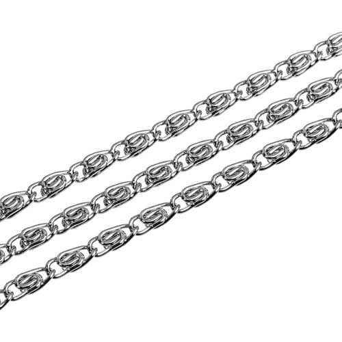 Ckysee 10Yards/Roll 2/3mm Width Tone Stainless Steel Twisted Chain Necklace Bulk Link Chains Diy Necklace Jewelry Making