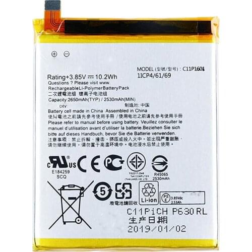 7XINbox 3.85V 10.2Wh C11P1601 Laptop Battery Replacement for ASUS 2650mAh ZENFONE 3 ZE520KL Z017D ASUS ZENFONE LIVE ZB501KL