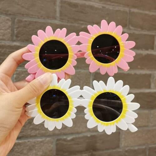 Little Daisy Sun Flower Round Cute kids Vintage Round Sunglasses Fashion Children Sun Glasses For Boy Girls Infant Eyewear UV400