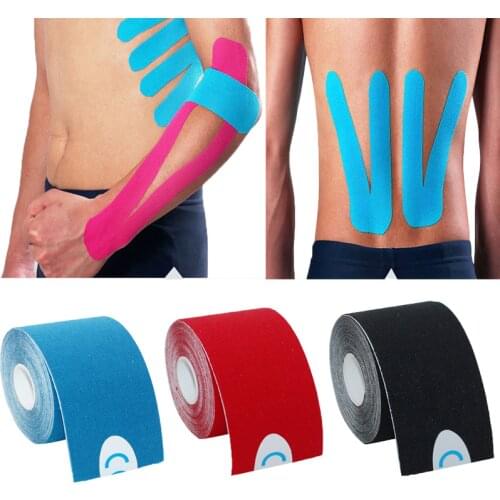 2 Size Kinesiology Tape Muscle Bandage Length 5m Sports Elastic Adhesive Strain Injury Athletic Tape Knees Pain Relief Stickers