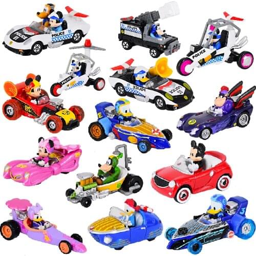 TAKARA TOMY Disney Mickey Minnie Mouse Minnie Donald Duck Alloy Car Model Car Ornament Decoration Childrens Toy for kids gifts