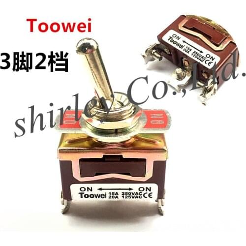 Toowei T701AT 2 pins toggle switch 2P ON-OFF 3P ON-ON 4P 15A 250V/ 20A 125V SPST/ Assembly hole 12mm/ 6.3mm quick contact