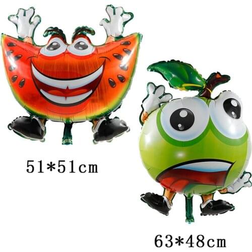 Fruit Phiz Foil Balloon Foil Cartoon Fruit Grape Balloons Globos for Baby 1st Birthday Party Balloons Grape Decoration
