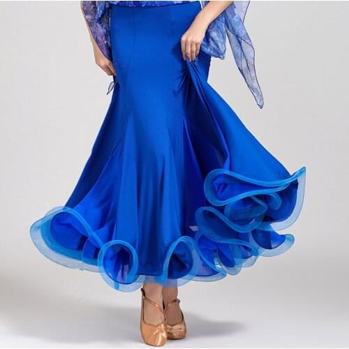 Female Modern Dancing Practice Skirt Women Ballroom Dance Skirt National Standard Dance Skirt Ballroom Dance Suit DQS2163
