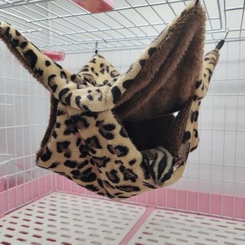 094A Small Pet Hammock Sugar Glider Parrot Ferret Squirrel Swing Nest Cage Accessories Hamster Rat Sleeping Bed