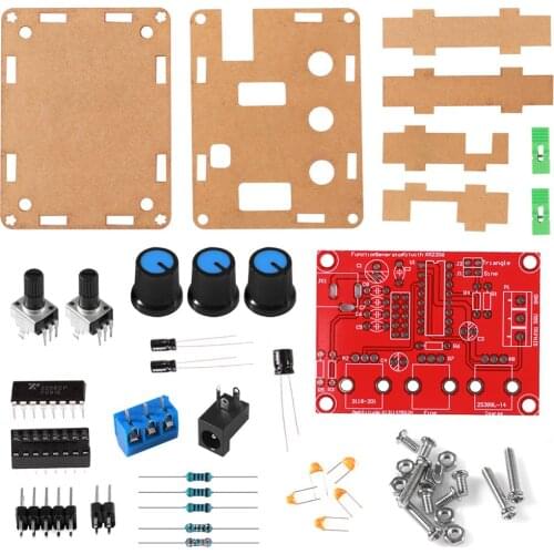 1HZ-1MHZ XR2206 Function Signal Generator DIY Kit Sine/Triangle/Square Output Signal Generator Adjustable Frequency Amplitude