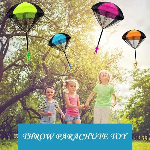 1pcs Hand Throwing Parachute Mini Soldier Parachute Outdoor Sports Childrens Educational Hand Throwing Soldier Parachute Toys