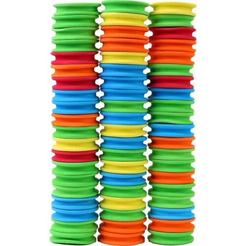 100pcs Foam Winding Wire Board Swivel Spools for Fishing Line Accessories Foam Board Trace Wire Swivel Tackle Fishing Box Tools