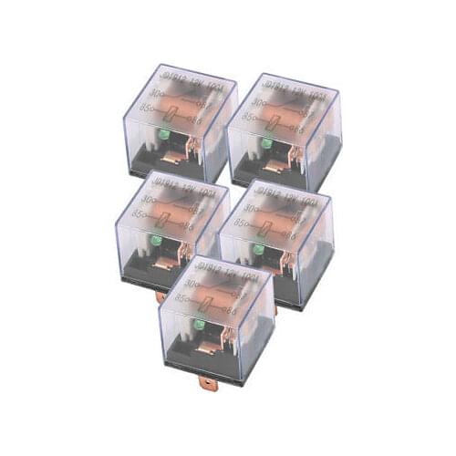 5 Pcs JD1912 12V 100A 4 Pin SPDT Power Electromagnetic Relay w LED Light