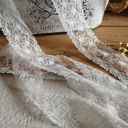 5m High Quality Eyelash Hollow White Lace Trimming Accessories Ribbon Baby Clothes Handmade DIY Decoration Material Yarn 3cm