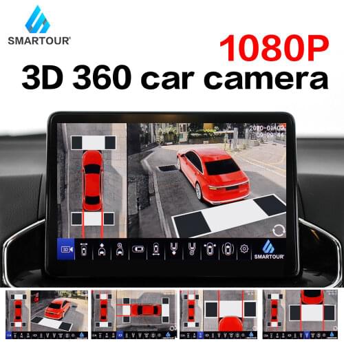 Car HD 3D 360 Bird View Surround View System Driving Panorama System 4 CH DVR Fisheye Car Camera 1080P Night Vision With AHD VGA