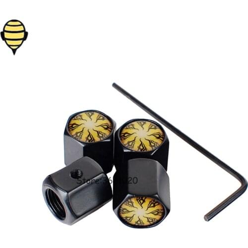 Car Styling Auto Car Wheel Tire Valve Stem Caps Sticker For Jeep Grand Cherokee Cadillac Peugeot Smart Benz Hyundai Volkswagen