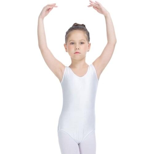 Ballet Dancing Nylon/Lycra Tank Leotards with Drawstring Front Dancewear for Gils and Kids Practice Full Sizes