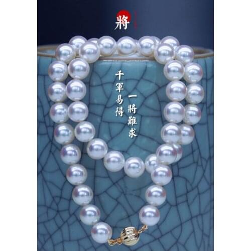 Free shipping stunning AAAAA luster 18"10-11mm round NATURAL REAL South sea white pearl necklace 14