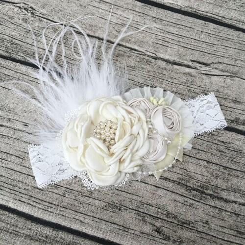 Free Shipping Dupioni Silk Flower Girl Headband Kids Hair Accessories Photo Prop