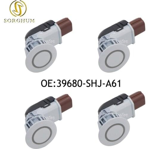 New 4PCS 39680-SHJ-A61 PDC Parking Sensor Bumper Assist Reverse Backup For Honda 2005-2010 Odyssey 2004-2013 CRV white