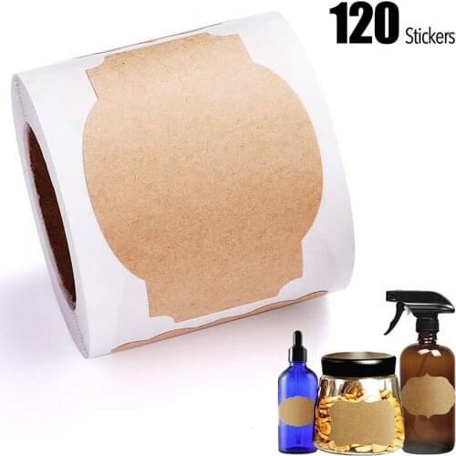 Decorative Stickers Kraft Christmas Gift Tags Present Sticker Labels for Mason Jars Glass Bottles and Oil Roller Bottles 120 pcs