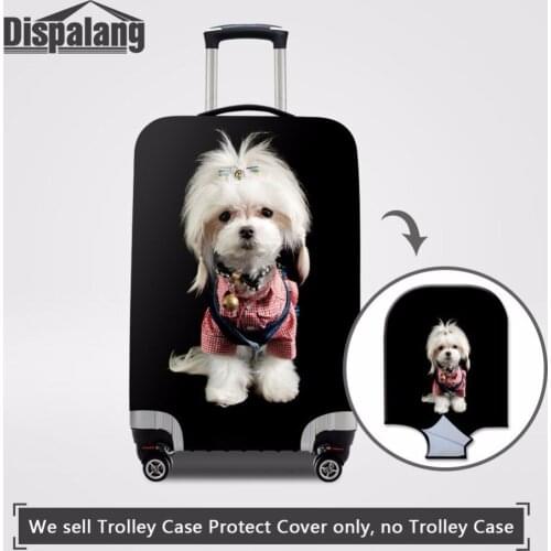 Dispalang Design Cute Pet Dog Luggage Protective Dust Cover Elastic Waterproof Suitcase Cover For 18-32 Inch Case Baggage Cover