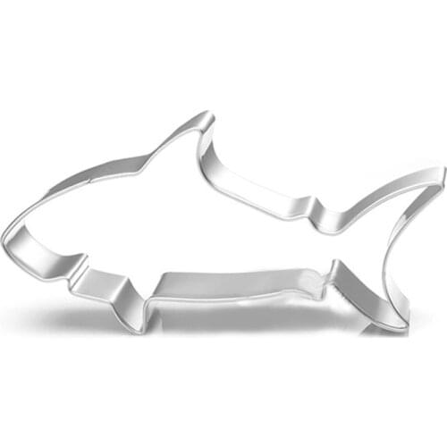 TTLIFE Shark Cookie Press Cutters Craft Tools Cake Decoration Stainless Steel Biscuit Moulds Fondant Mold Kitchen Baking Gadget
