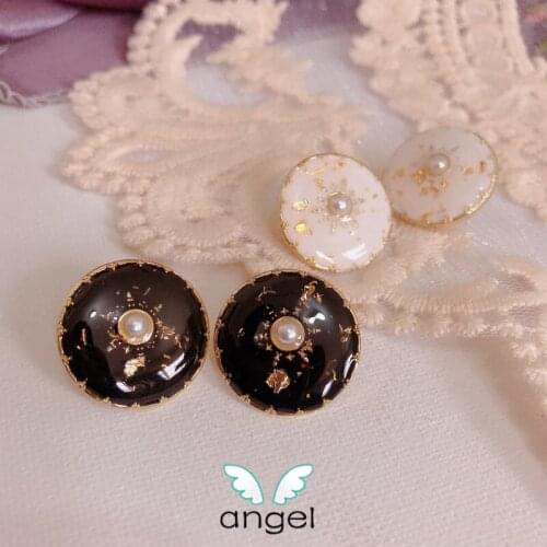 French elegant female retro palace earrings pearl gold foil method