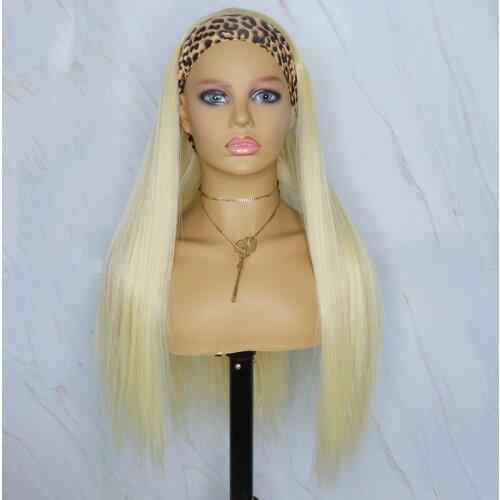 Beautiful Diary Silky Straight Blonde Color Synthetic Hair Wigs For Black Women Futura Hair Heat Resistant Headband Wigs